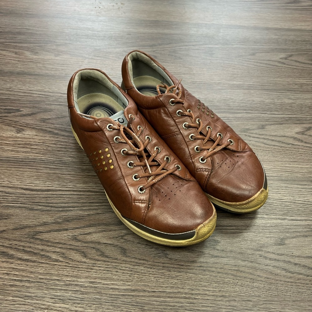 Ecco Golf Brown Golf Shoes 44 10 10.5 Gem